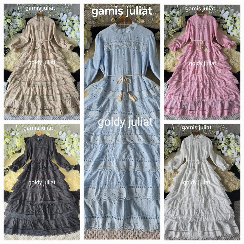 Juni maxi, gamis bangkok, gamis bangkok, gamis putih, white maxi, dress katun bordir, gamis eyelet, 