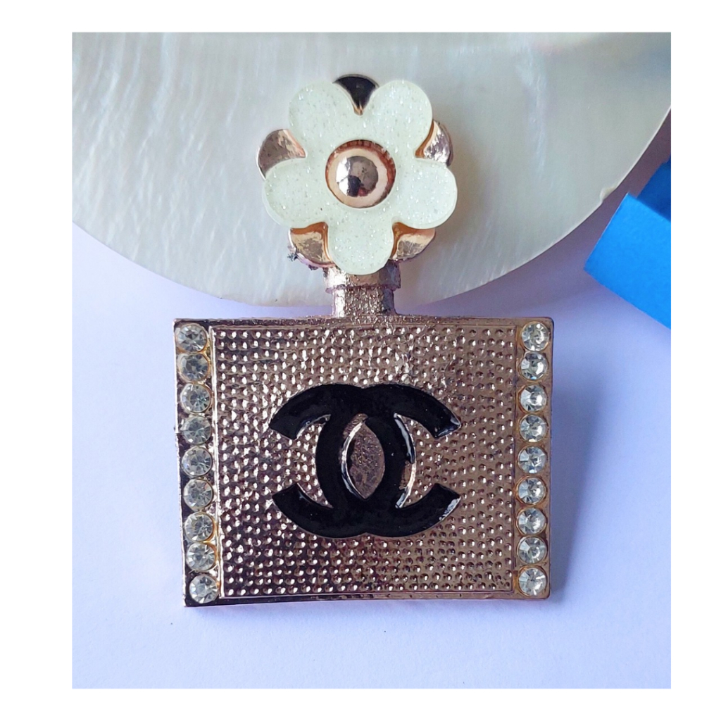 Bros Dada Pin Jilbab Peniti Hijab Aksesoris Kerudung Logo Huruf Nama