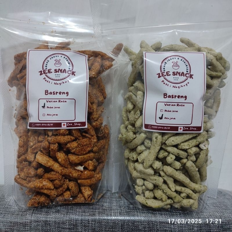 

Basreng kemasan 250 gram dan 500 gram | Basreng pedas jeruk dan asin jeruk