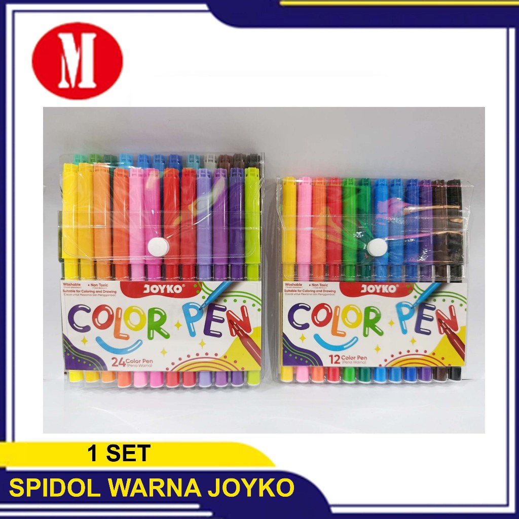 

Spidol Warna Joyko 12 Warna dan 24 Warna