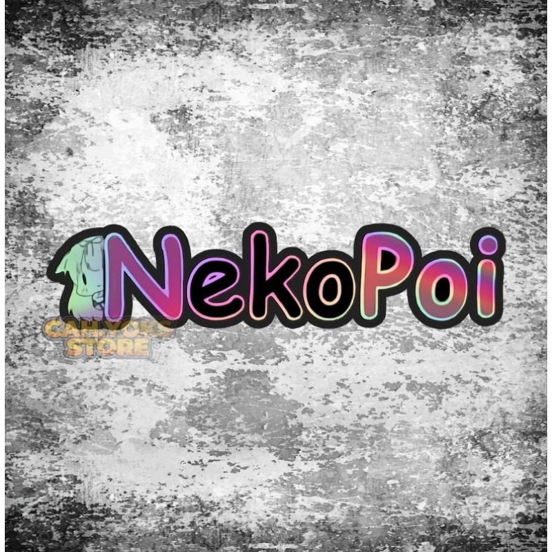 Stiker Anime Hologram Nekopoi, ukuran -+3*10cm bahan MaxDecal (paling tebal) laminasi glossy, anti a
