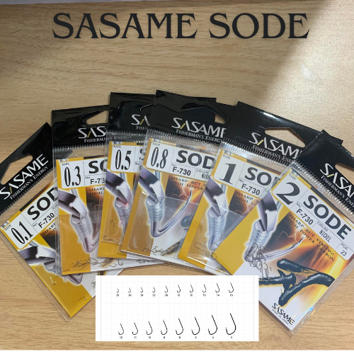 Kail Pancing Sasame Sode F-730 Size No 0.1 0.3 0.5 0.8 1 2 isi 21 pcs Ori Asli Jepang
