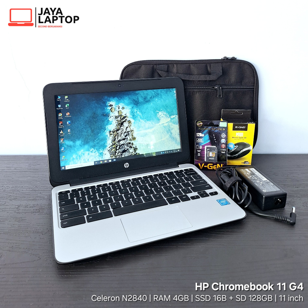 HP Chromebook 11 G4 Intel Celeron RAM 4GB 11 inch Laptop Notebook Second Bekas Murah
