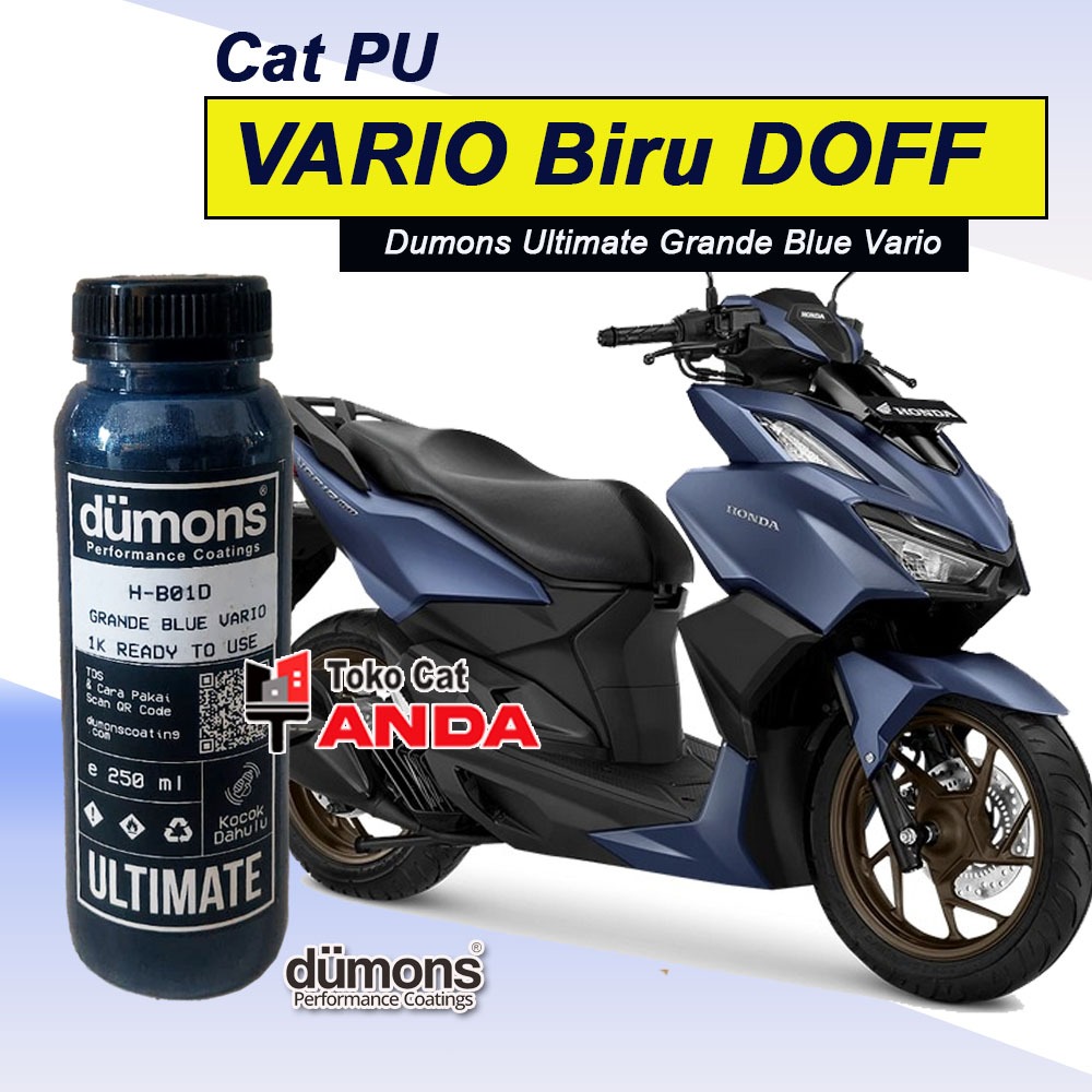 Cat PU Vario Biru Doff - Dumons Ultimate grande blue vario - warna Original Vario Blue matt