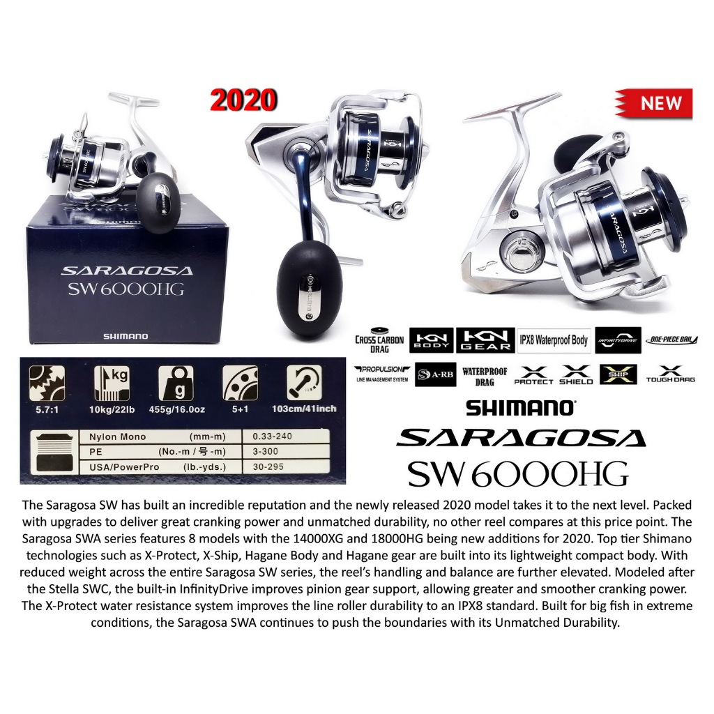 Reel Pancing Spinning SHIMANO SARAGOSA SW