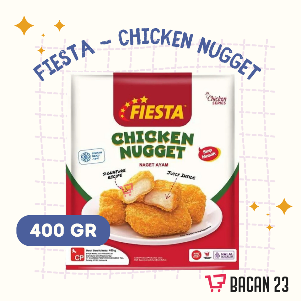 

Fiesta Chicken Nugget 400gr ( Nuget Ayam ) / Bacan23