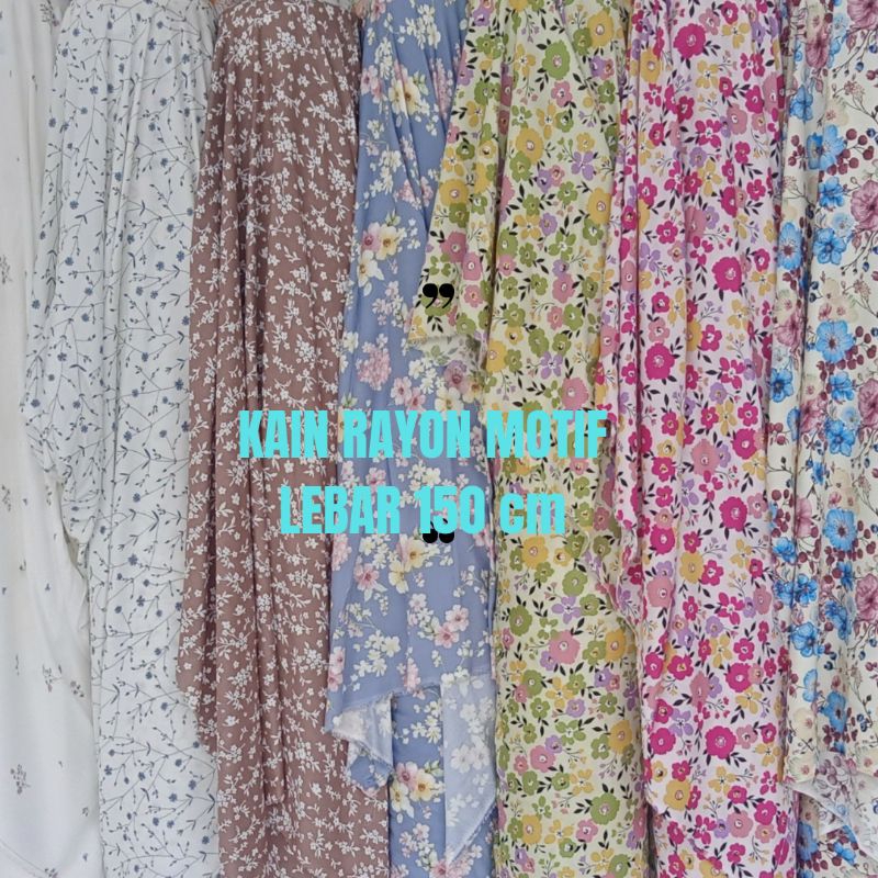 kain katun rayon meteran, kain katun rayon viscose, daster, piyama, hijab, mukena, bahan katun rayon