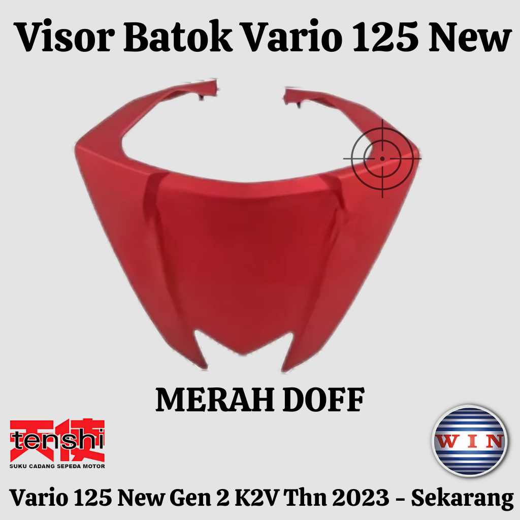 Visor Batok K2V Vario 125 NEW LED Gen2 2023 K2V Merah Doff