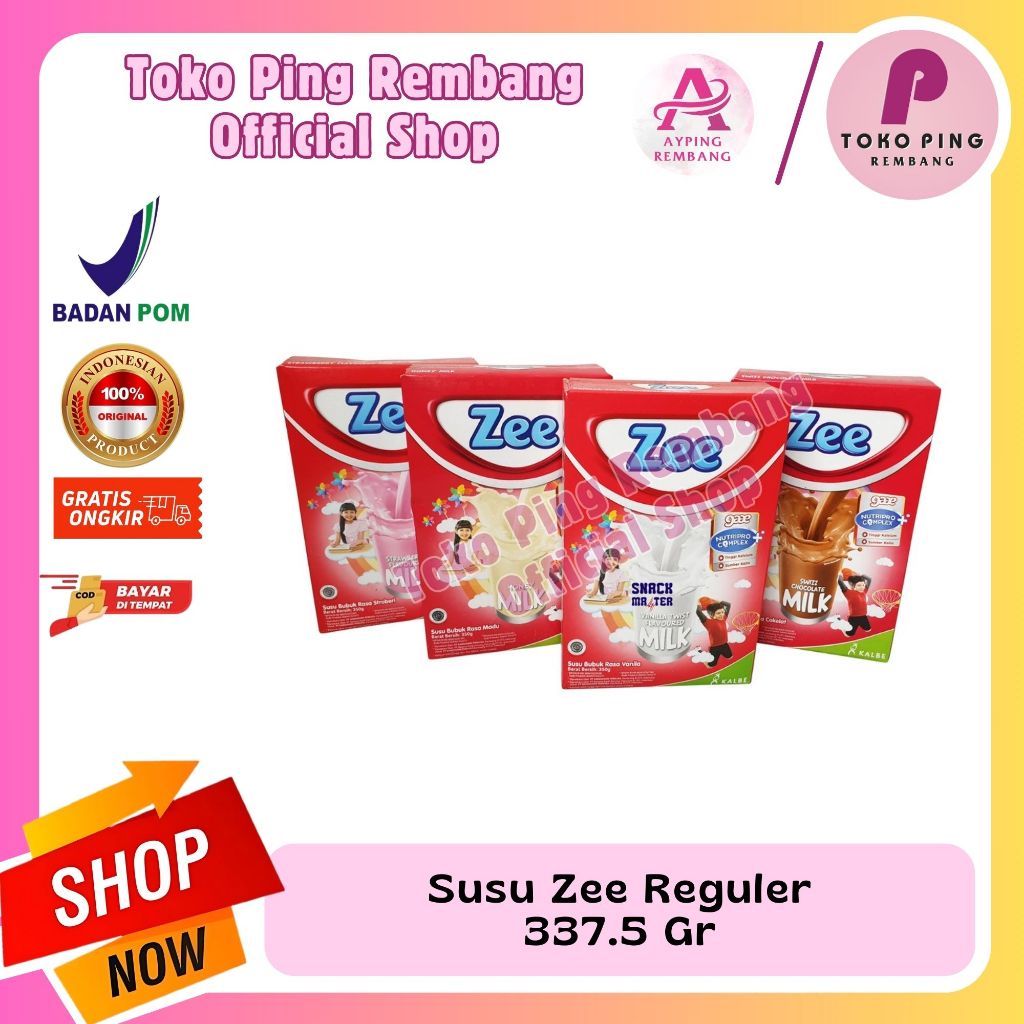 Susu Zee Reguler Susu Peninggi Badan Anak Tinggi Kalsium 337.5g