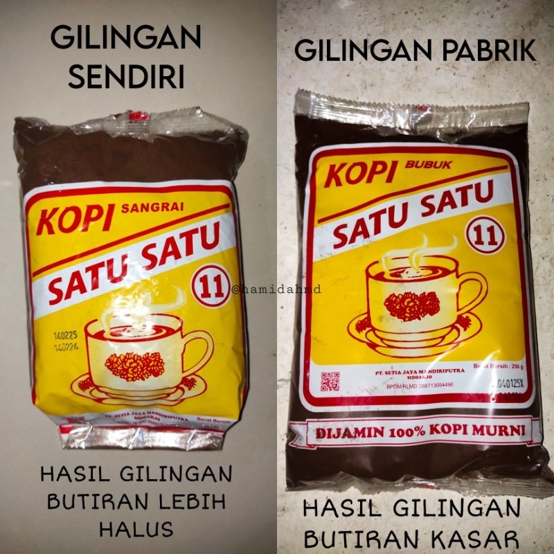 

✓ KOPI BUBUK SATU SATU 250Gr GILING SENDIRI // GILINGAN LEBIH HALUS ( giling sendiri )