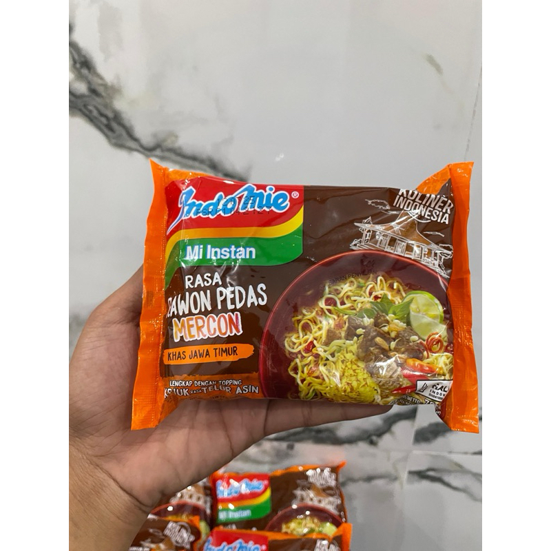 

Mie Instan Indomie Kuah Rawon Pedas Mercon (10pcs)