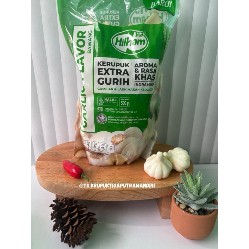 

kerupuk bawang mentah krupuk rasa bawang ektra gurih hilham 500gr