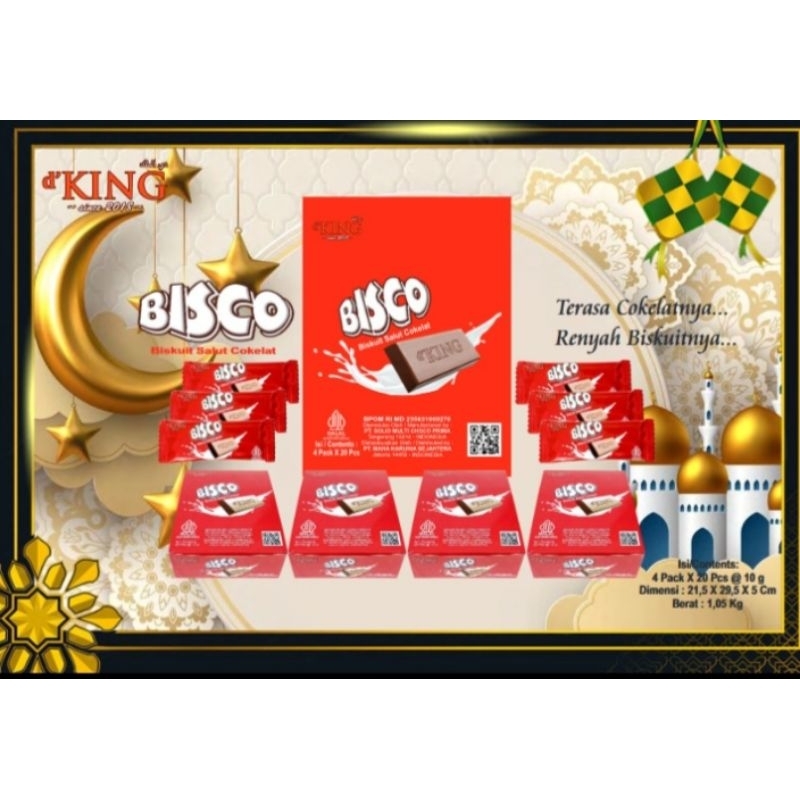

1 Dus isi 4 COKLAT D'KING 80PCS CHASEW/BISCO/INFINITY/HAZULNUT