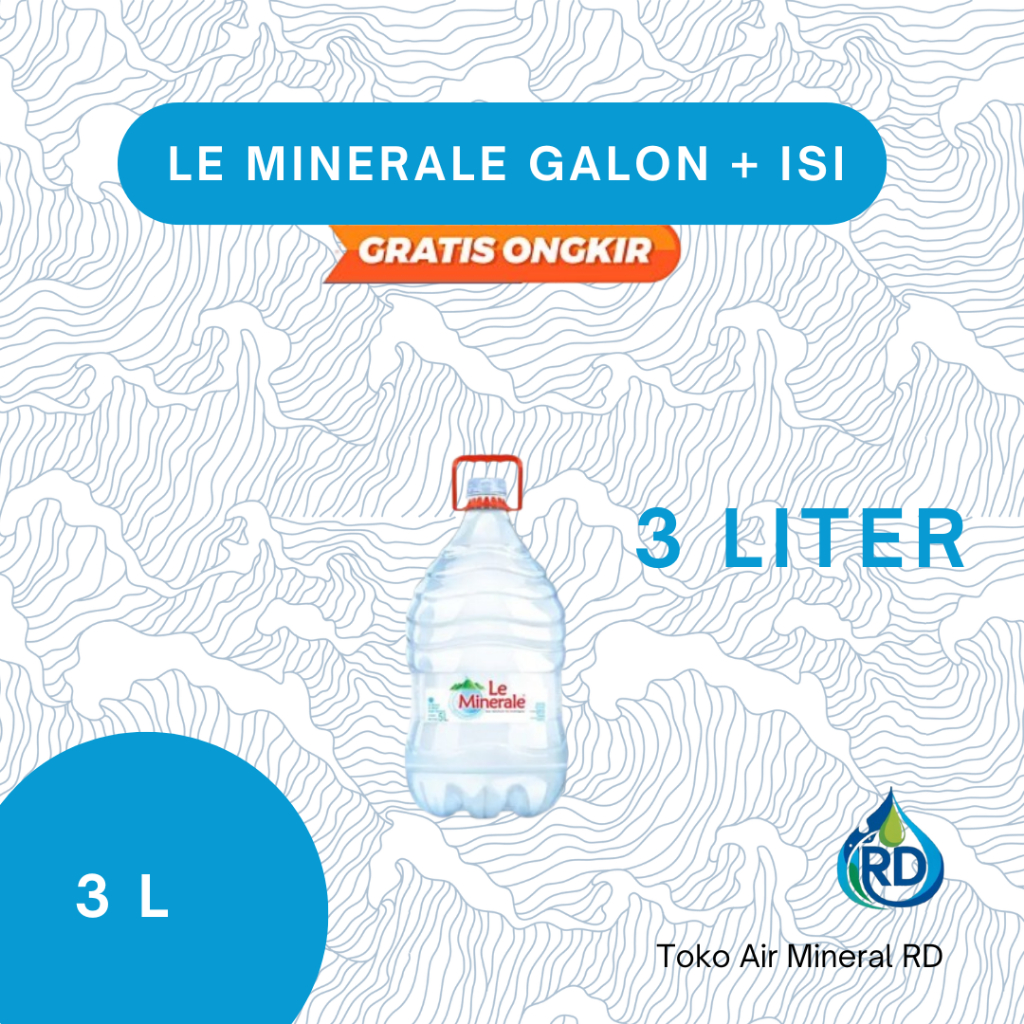 

RD - Galon LE MINERALE - Isi 3 Liter - Air Minum Mineral Galon