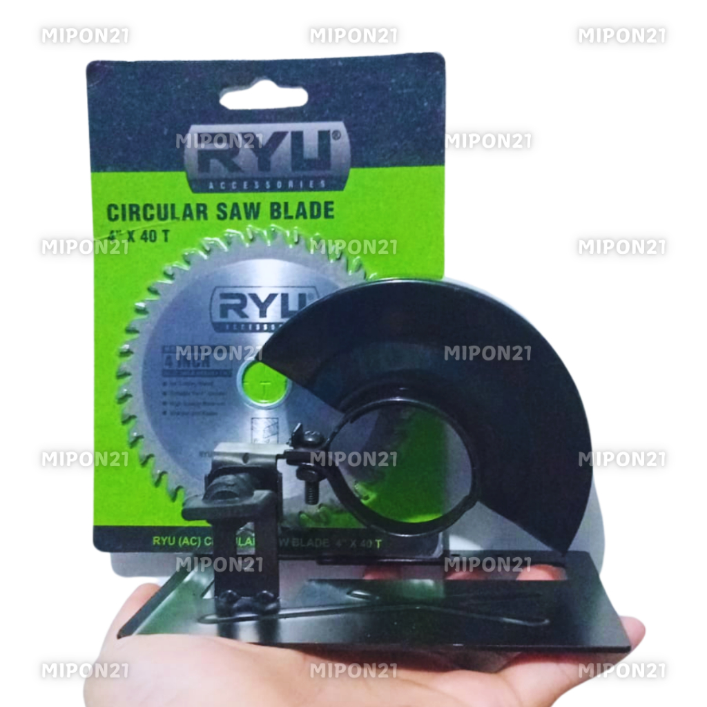 PAKET HEMAT Dudukan Pelindung Gerinda + Mata Pisau Gergaji 4" Potong Kayu