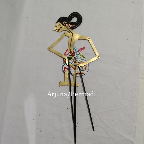 Arjuna/Permadi Wayang Jawa Wayang Kulit Wayang Kidangan Bahan Kulit Asli Ukuran Kecil Tinggi 30cm Hi
