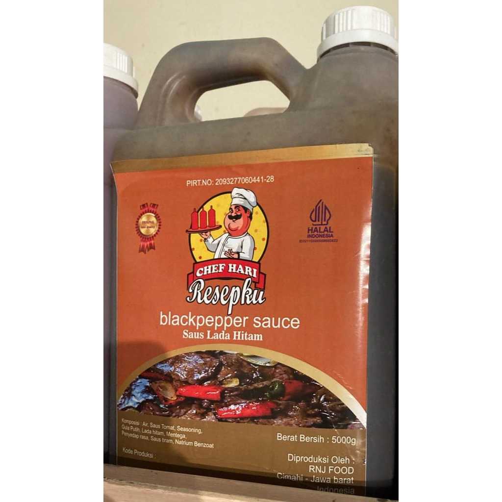 

Saus Lada Hitam Ekonomis RESEPKU CHEF HARI Galon 5 Kg / 5000 gr Blackpepper Sauce