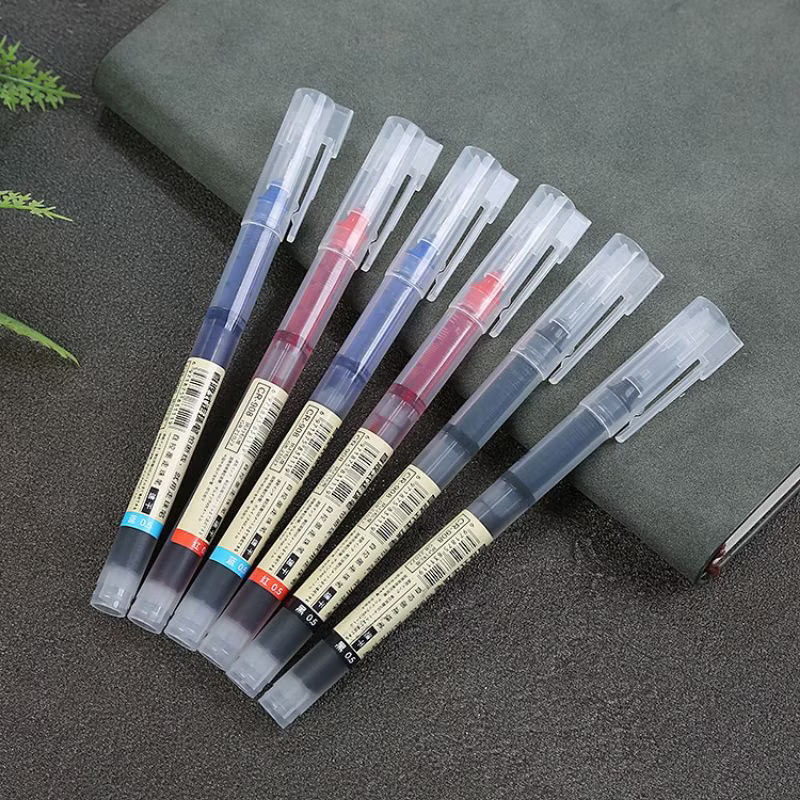 

Bolpen 0.5mm Boxi / Pulpen Tinta Cair Hitam Merah Biru / Bolpoin Boxy / ATK / Import Murah
