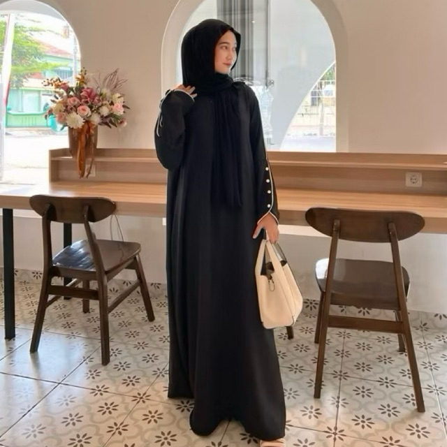 abaya habibah /gamis kekinian / baju lebaran 2025