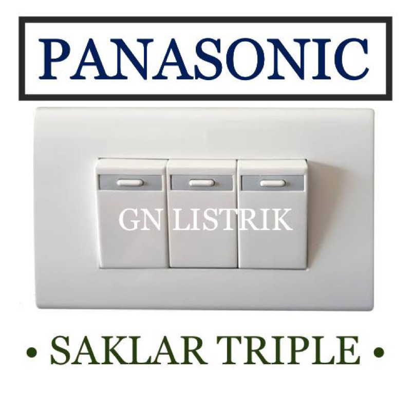 PANASONIC - Saklar Triple Panasonic Inbow Tanam / Saklar Isi 3 Putih