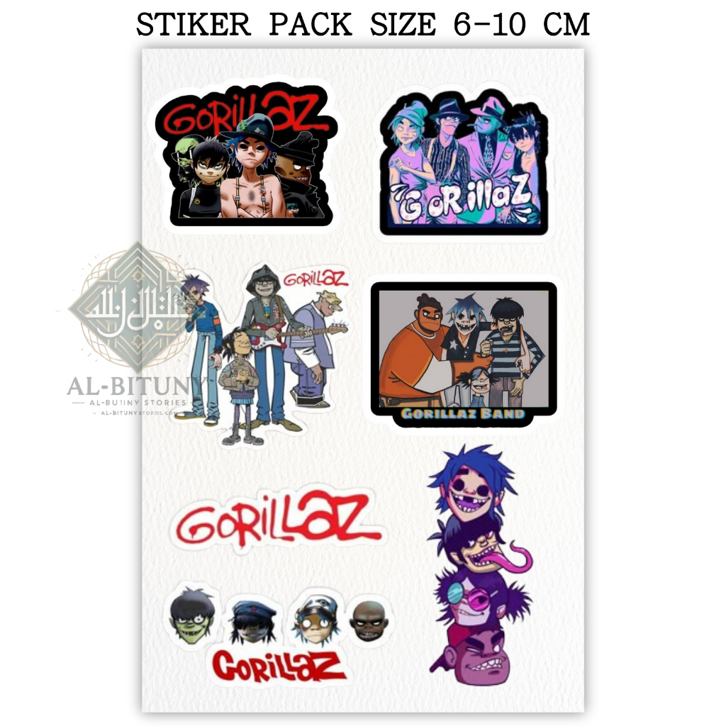 

Sticker Pack Aesthetic Gorilaz – Ukuran 6-8 cm | Stiker Waterproof & High Quality