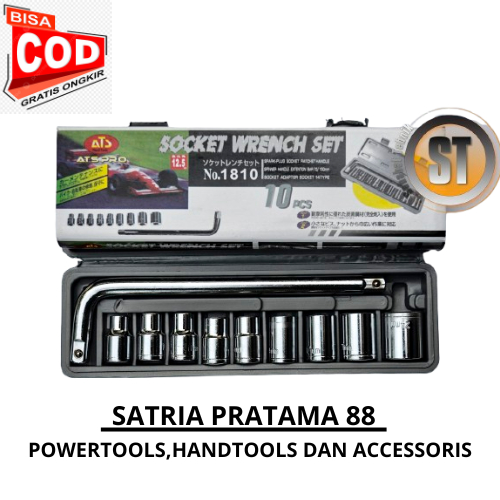 Kunci Socket Set 10 Pcs Kualitas Tekiro Mata Sock Shock-Kunci Socket 10 pcs 8mm-24mm 6pt