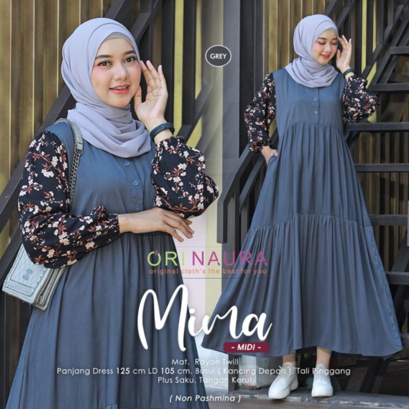Mima Dress Gamis Rayon Viscouse Premium Original By Orinaura