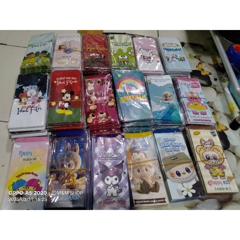 

30 pcs amplop jumbo karakter random uang tidak terlipat motif kartun