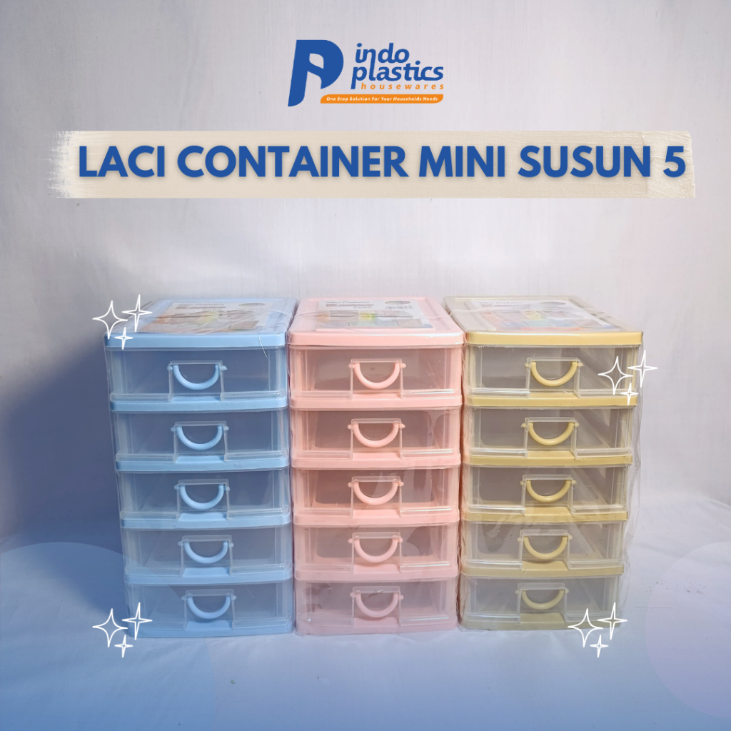 Laci Mini Susun 5 Viola Kenzo/Mini Container/Mini Cabinet/Lemari Plastik Organizer Meja Kecil