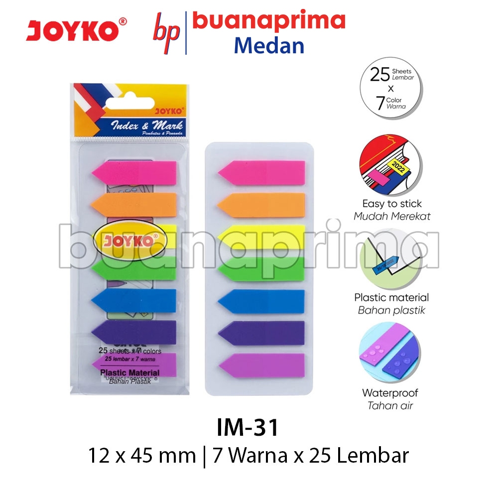 

Sticky Notes PLASTIK JOYKO IM-31 Stick It Note Panah Index Memo Stiker Index And Mark