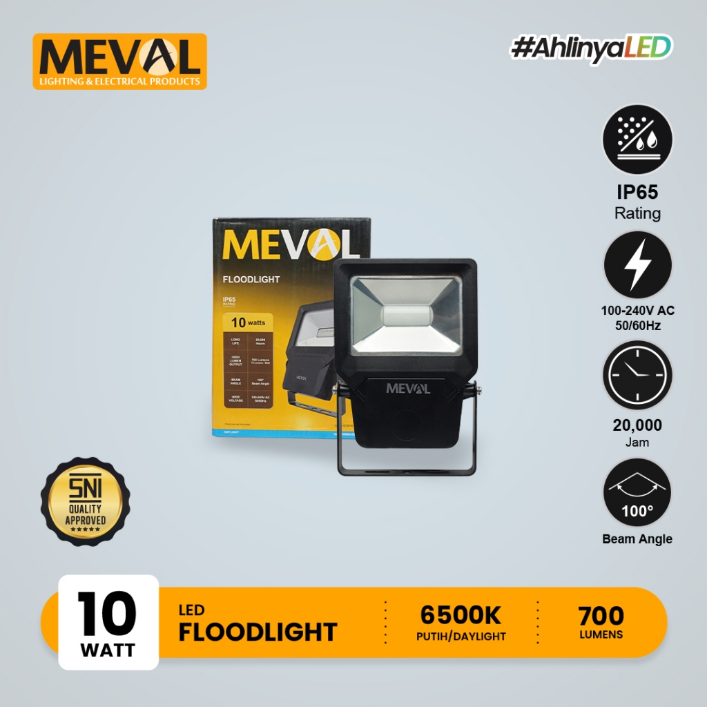 MEVAL Lampu Sorot LED Classic Flood Light IP65 - Putih