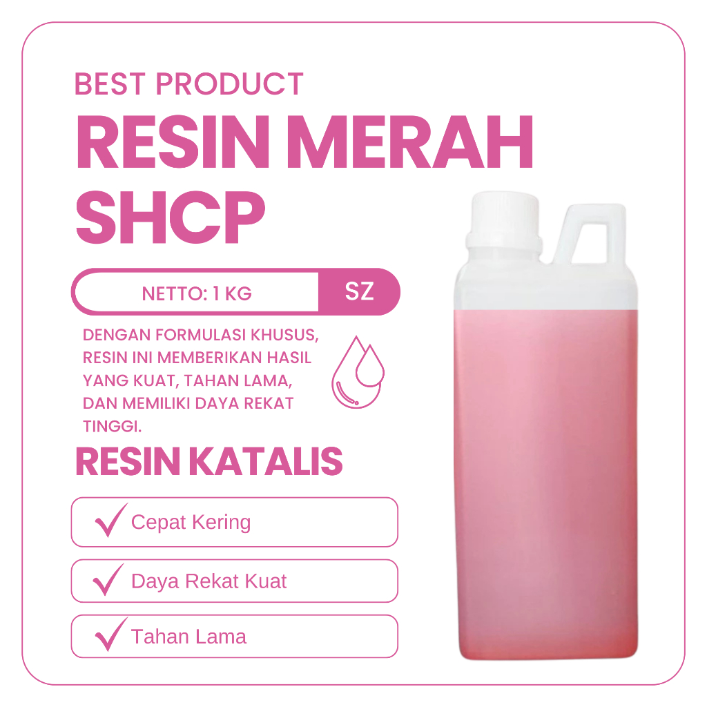 Resin Merah SHCP + Katalis (Paket Resin) 1 Kg