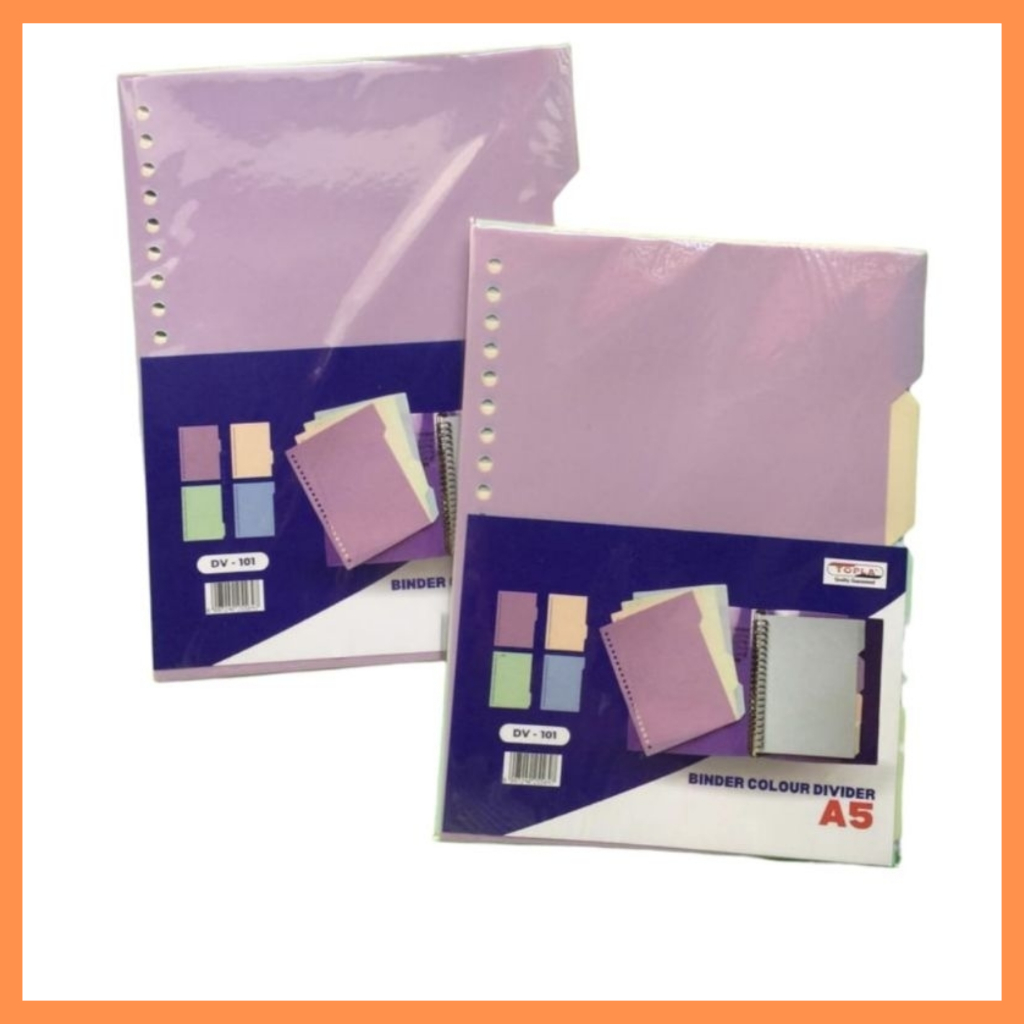 

TOPLA pembatas binder A5 warna pastel DV-101