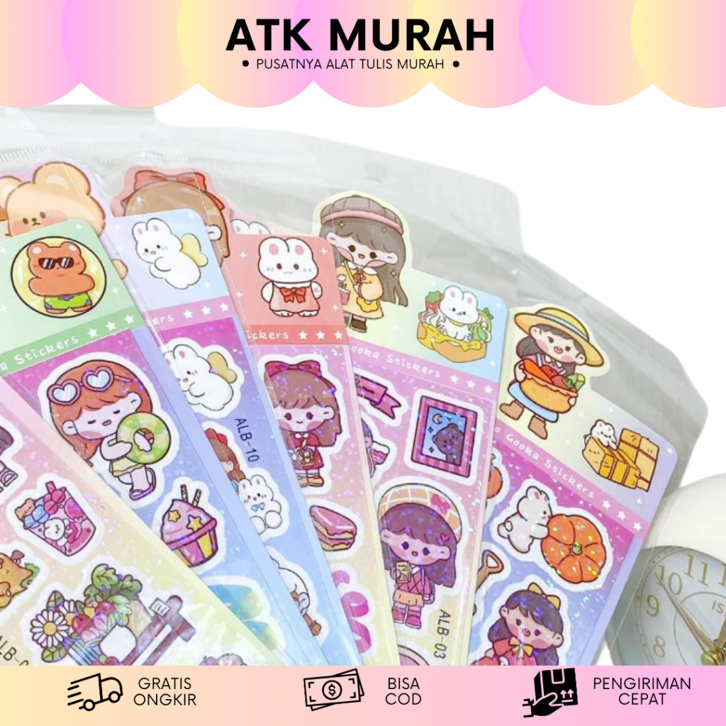 

STIKER ALB MOMO (1 LEMBAR STIKER ) STICKER KEKINIAN SOUVERNIR KADO UNIK COD TERJANGKAU