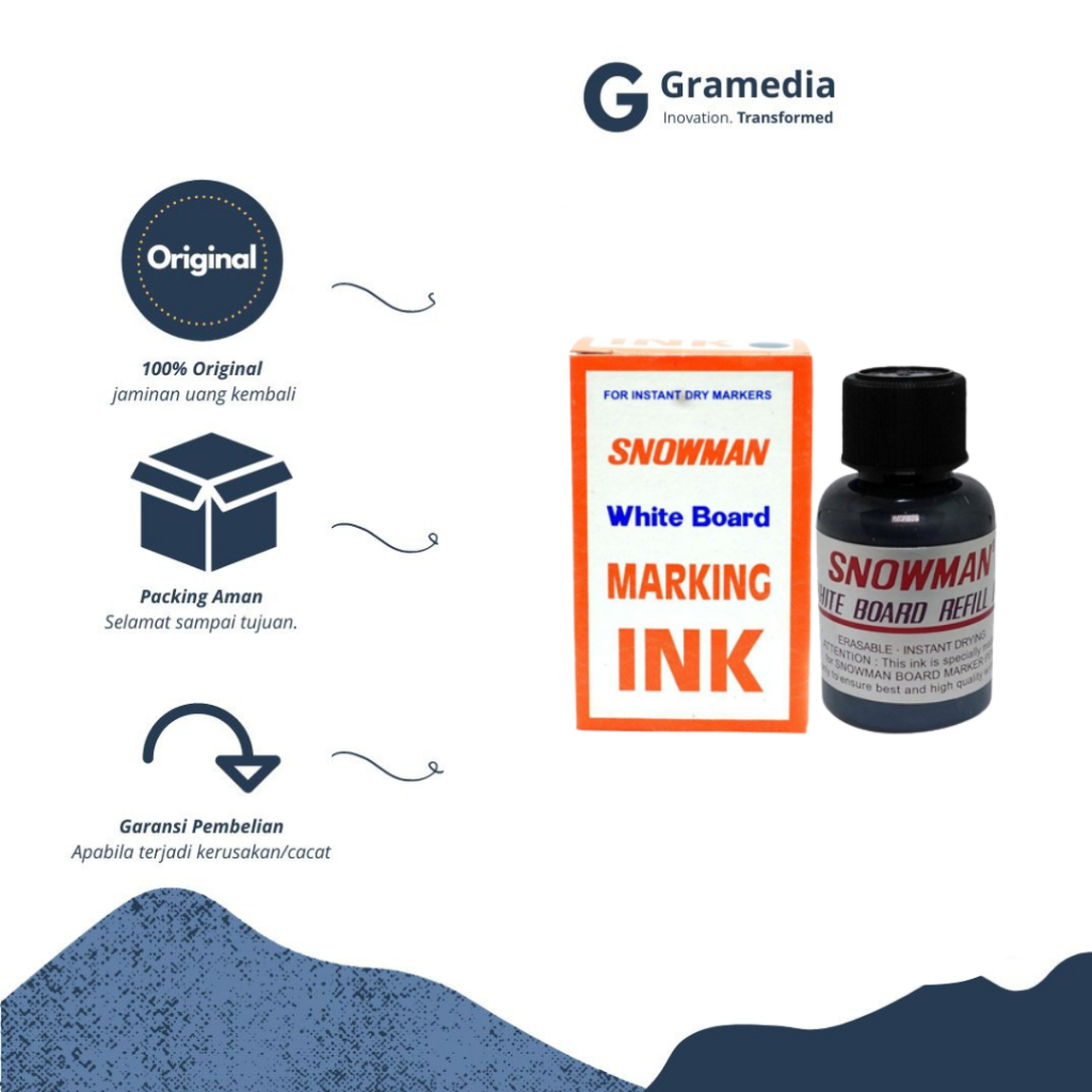 

SNOWMAN WHITE BOARD MARKING INK/BLACK