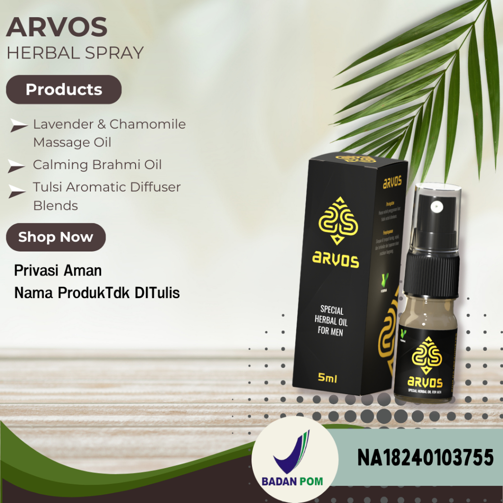 ARVOS Spray Original - Spray obat Kuat tahan lama tanpa kebas Bpom