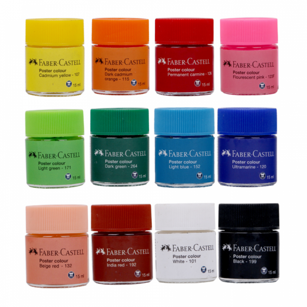 

Faber Castell Poster Colour 11 Warna / Kemasan 15 ML