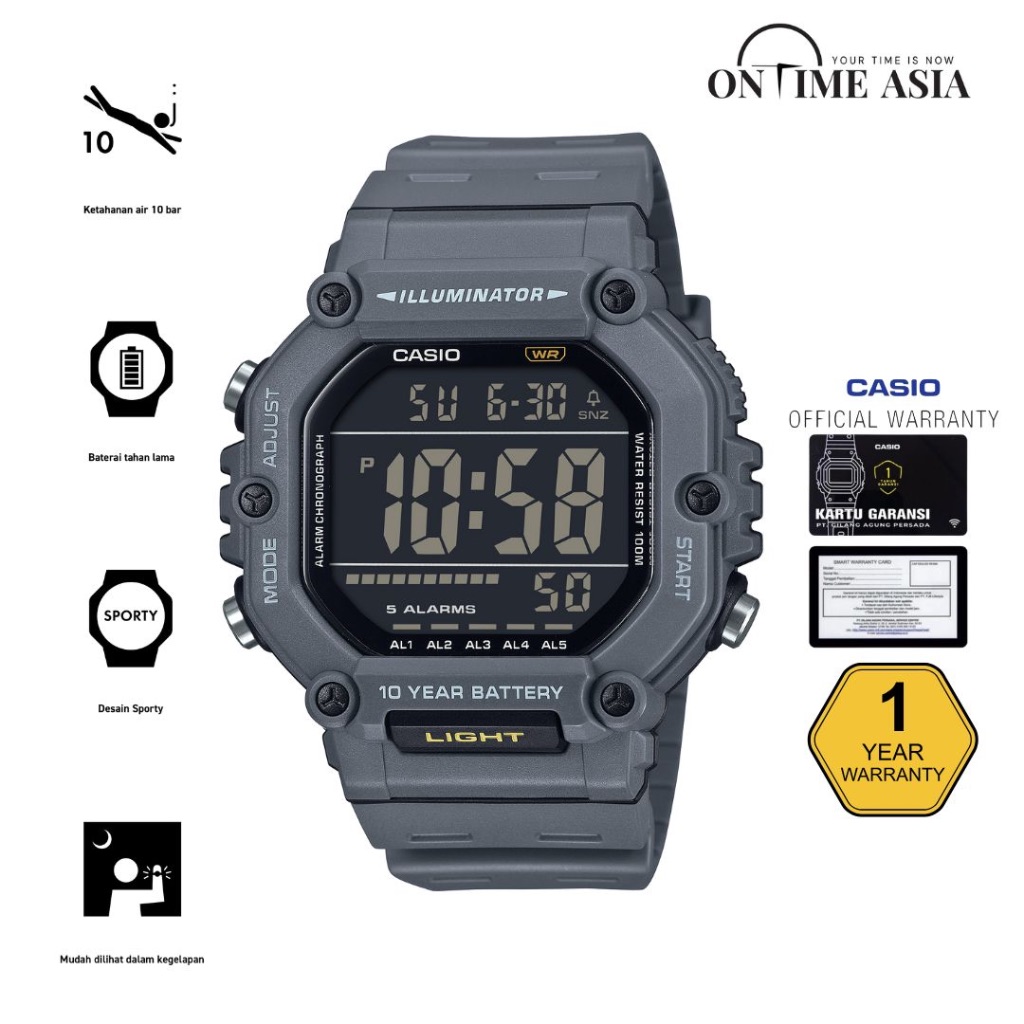 Casio General AE-1600H-8BVDF / AE-1600H-8BV Original & Garansi
