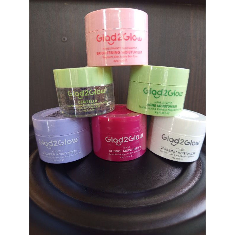 GLAD2GLOW MOISTURIZER 30gr. GLAD2GLOW BRIGHTENING MOISTURIZER. GLAD2GLOW CENTELLA GEL MOISTURIZER. G