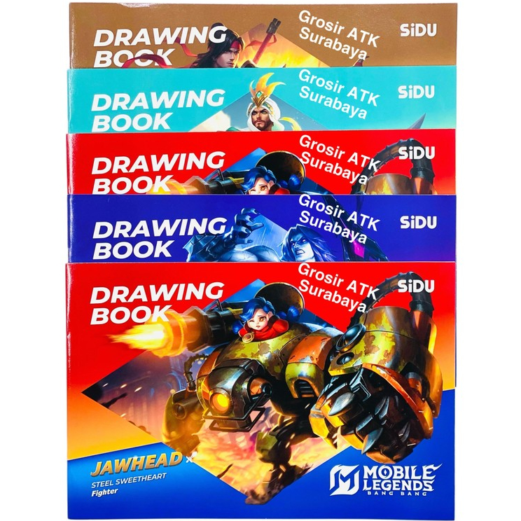 

( DAPAT 1 PAK ISI 5 PCS ) BUKU GAMBAR DRAWING BOOK SINAR DUNIA SiDU x MOBILE LEGEND MLBB A4