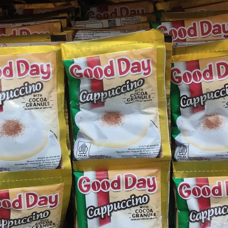 

Kopi Good Day Cappucino 1 Renteng (10 Sachet)