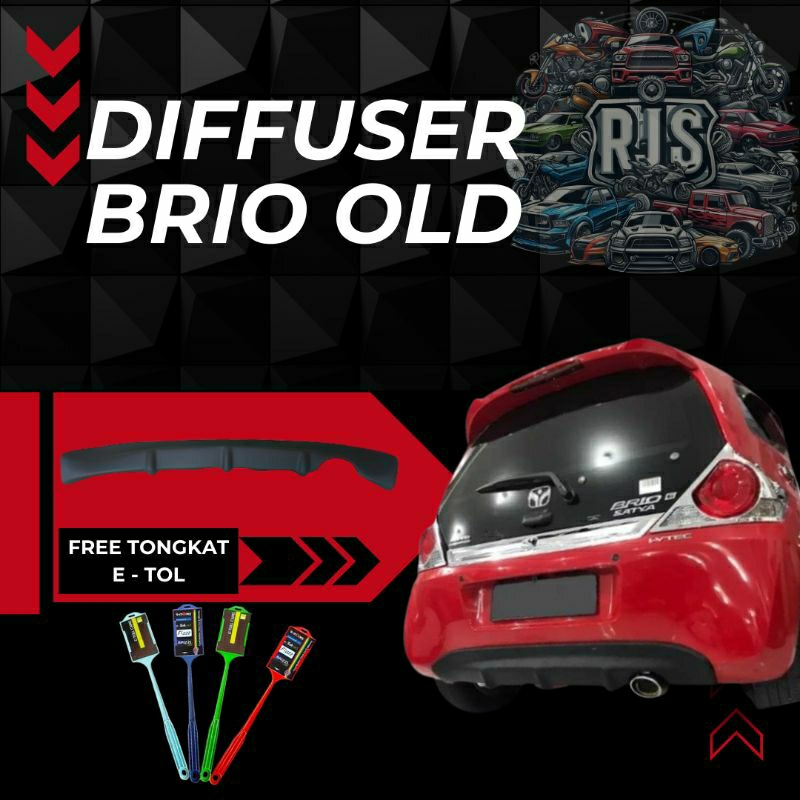 Diffuser Bumper Belakang Honda Brio Generasi 1 dan 2 brio old