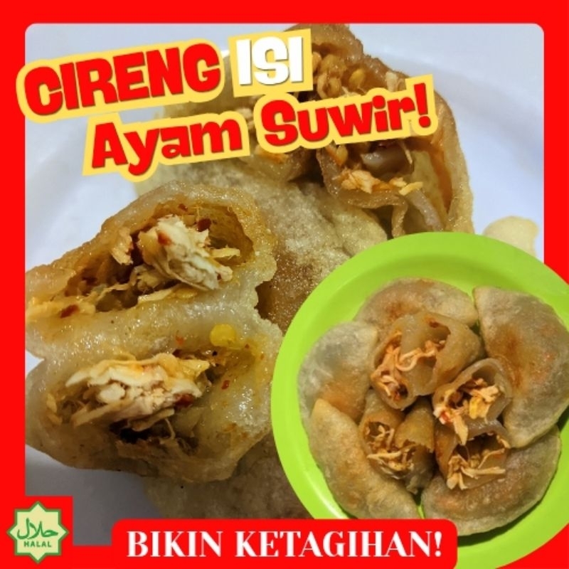 

CIRENG ISI AYAM SUWIR ISI 6PCS PEDAS MERCON BIKIN KETAGIHAN KEMBAR FOOD SS