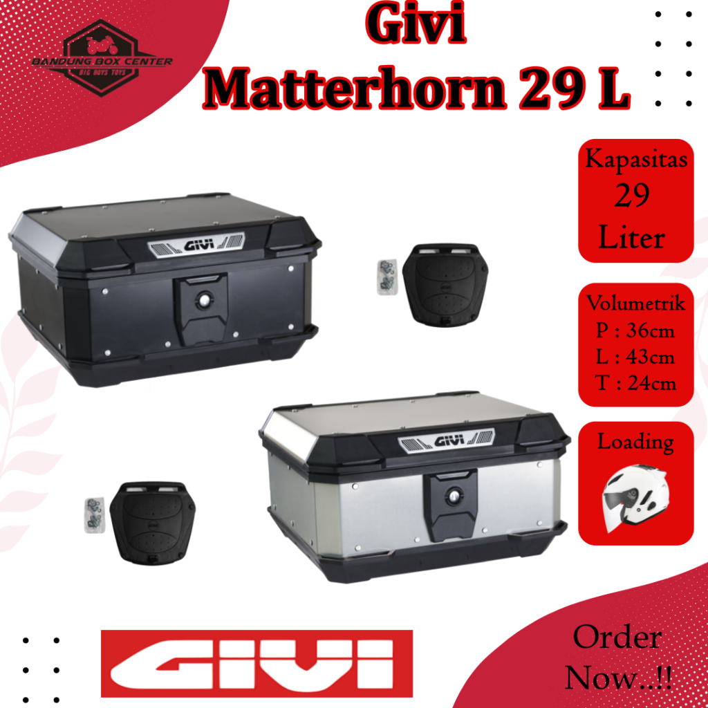 Box Givi Matterhorn 29 Liter Box Pannier Givi MTN 29 L Box Motor Almunium Givi Matterhorn Box Motor 