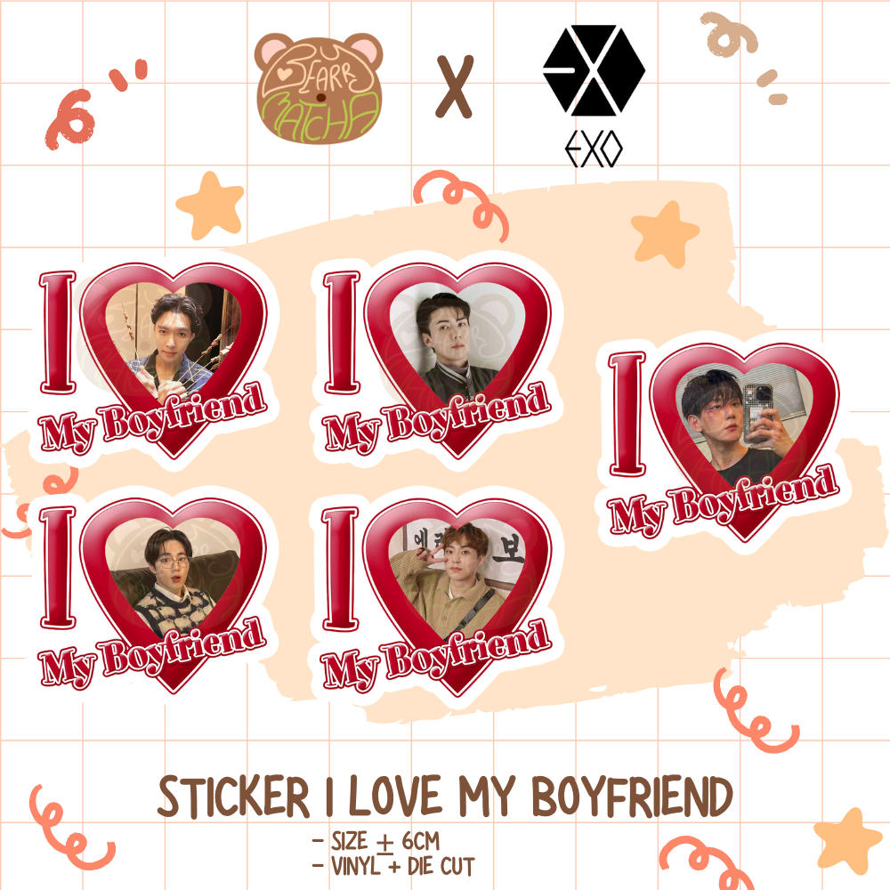 

[READY STOCK] Sticker I love My Boyfriend EXO
