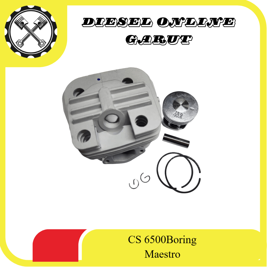 CS6500 Boring Komplit Cylinder Liner Assy Gergaji Mesin 2Tak Maestro Asli