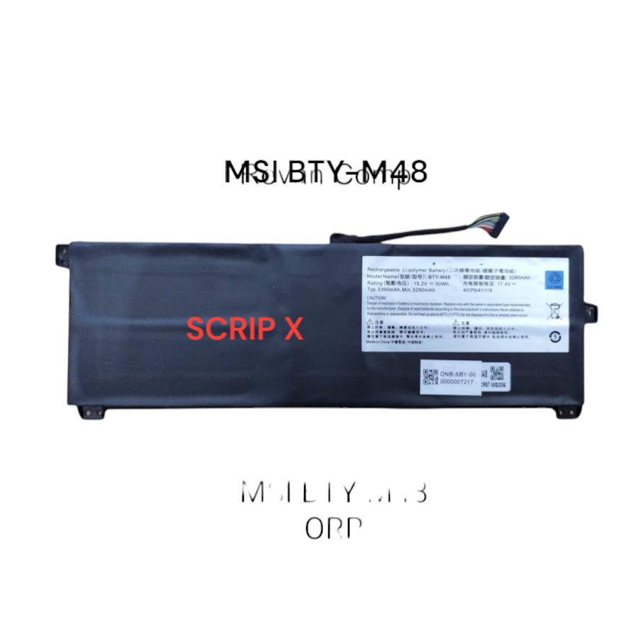Baterai laptop MSI Modern PS42 8RC 8RA 8MO PS42 8250U BTY-M48