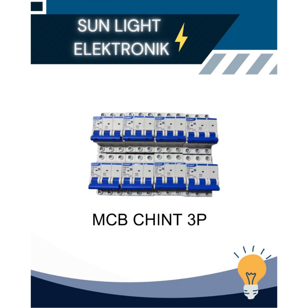 MCB Chint 3P [C10 / C16 / C20 / C25 / C32 / C40 / C50 / C63]
