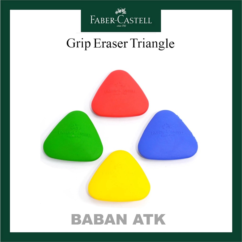 Penghapus Crayon Faber Castell / Grip Eraser Faber Castell Bentuk Segitiga