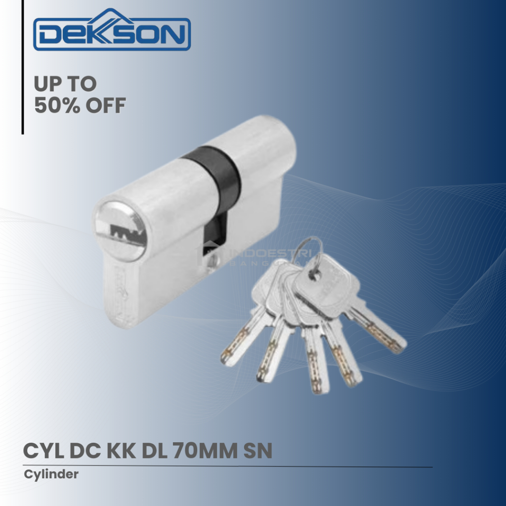 Cylinder Kunci Komputer Dekkson CYL DC KK DL 70MM SN (Pintu Kayu)